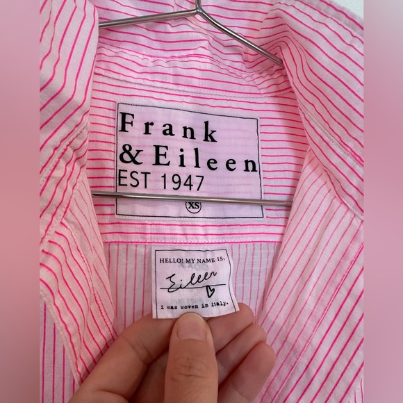 Frank and Eileen Pink Stripe Button Up - Picture 3 of 4